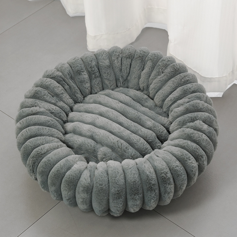 🐱50% RABATT💤 Ultraweicher runder Beruhigungskorb für Katzen und Hunde – Erhöhter Rand, gemütliches Nest für erholsame Nickerchen 🐶☁️