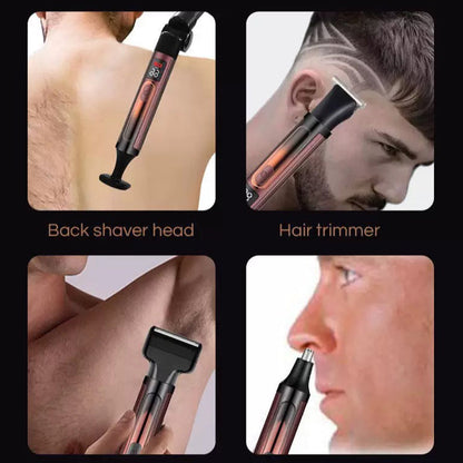 🧔  50 % Rabatt 🔥 4-in-1 Herren-Pflegeset – Multifunktions-Trimmer für Bart, Haare, Nase & Körper ✂️