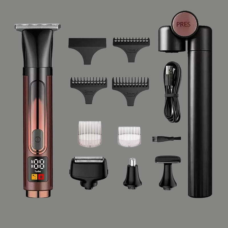 🧔  50 % Rabatt 🔥 4-in-1 Herren-Pflegeset – Multifunktions-Trimmer für Bart, Haare, Nase & Körper ✂️