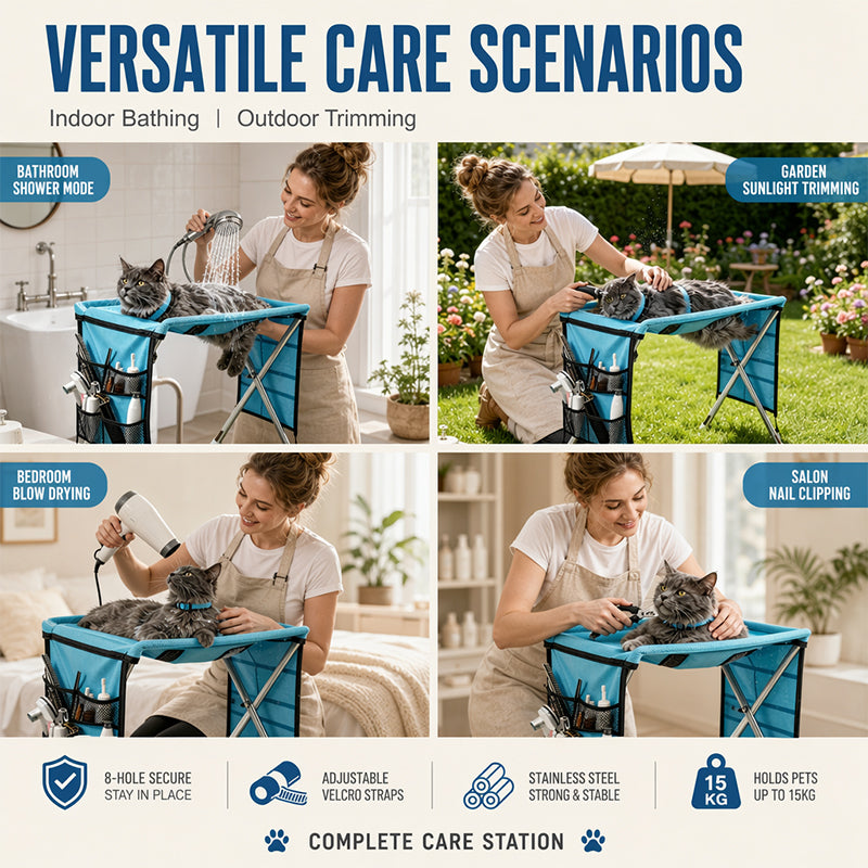【⏳Zeitlich begrenztes Angebot: 50 % Rabatt!】⏰2-in-1 Faltbares Haustier-Pflegebett🐱🐶🛋️