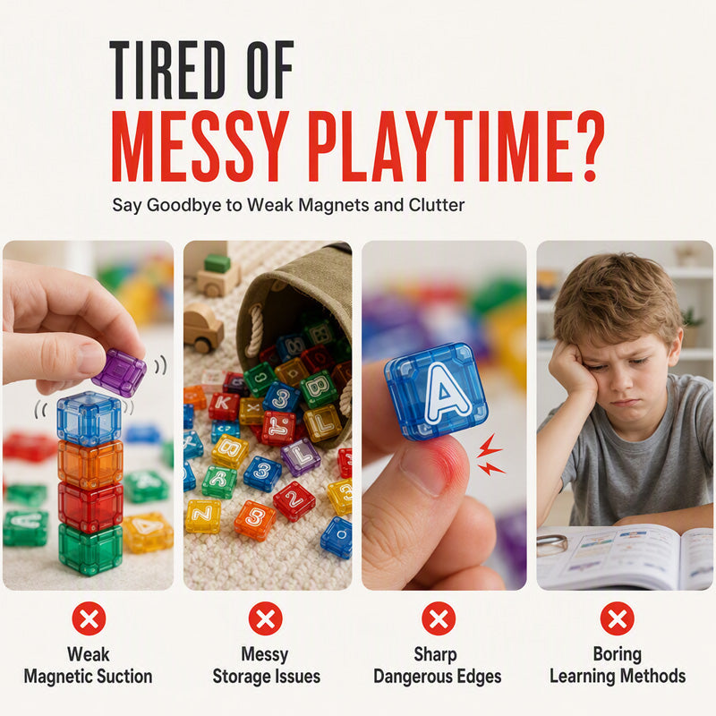 🧲 50 % Rabatt ! Magnetwürfel Kinder Lernspielzeug – Kein Frust, voller Lernspaß! 🎉 40 Teile, 360° Magnet, Buchstaben & Zahlen 🌟 Limitiertes Angebot ⏳