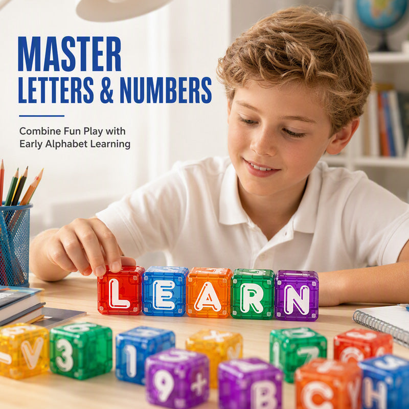 🧲 50 % Rabatt ! Magnetwürfel Kinder Lernspielzeug – Kein Frust, voller Lernspaß! 🎉 40 Teile, 360° Magnet, Buchstaben & Zahlen 🌟 Limitiertes Angebot ⏳