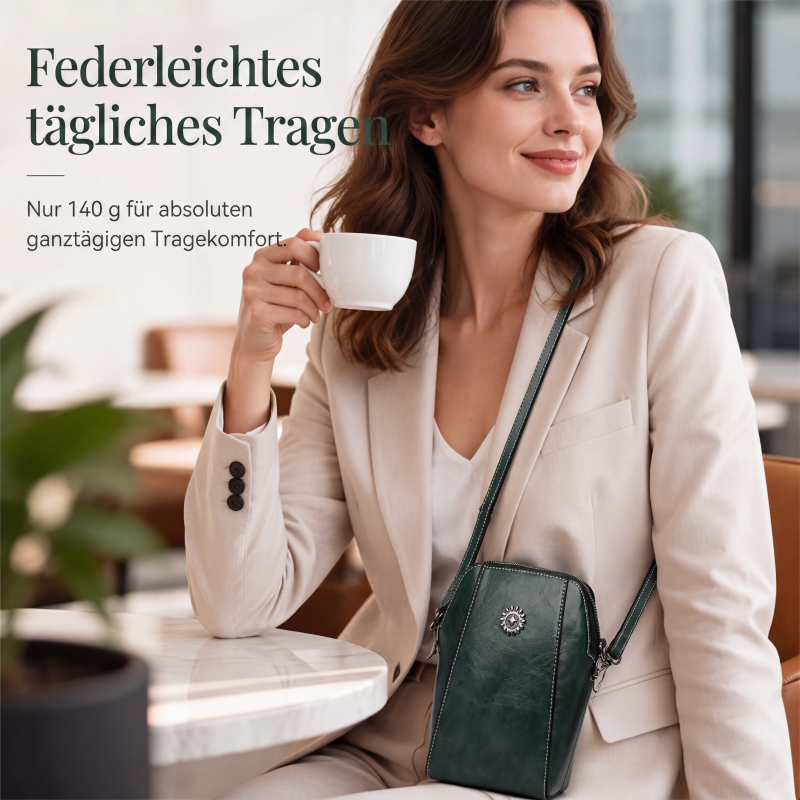 👜✨Damen Umhängetasche aus PU‑Leder｜Kleine Handy‑Umhängetasche für Alltag & Ausflüge