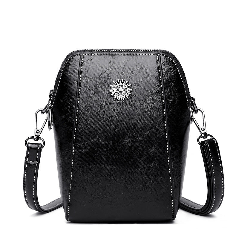 👜✨Damen Umhängetasche aus PU‑Leder｜Kleine Handy‑Umhängetasche für Alltag & Ausflüge