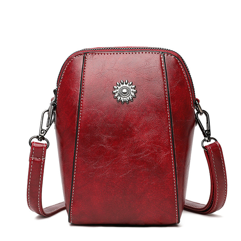 👜✨Damen Umhängetasche aus PU‑Leder｜Kleine Handy‑Umhängetasche für Alltag & Ausflüge