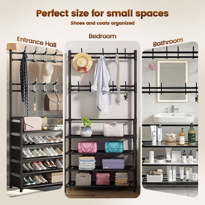 ✨ Garderobenbank mit Schuhregal – 3-in-1, platzsparend, stabil 🏠