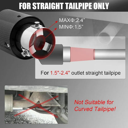 🚗 50% RABATT! 🔥 LED-Auspuffspitze – Rot/blau, Feuereffekt & Carbon-Optik ✨