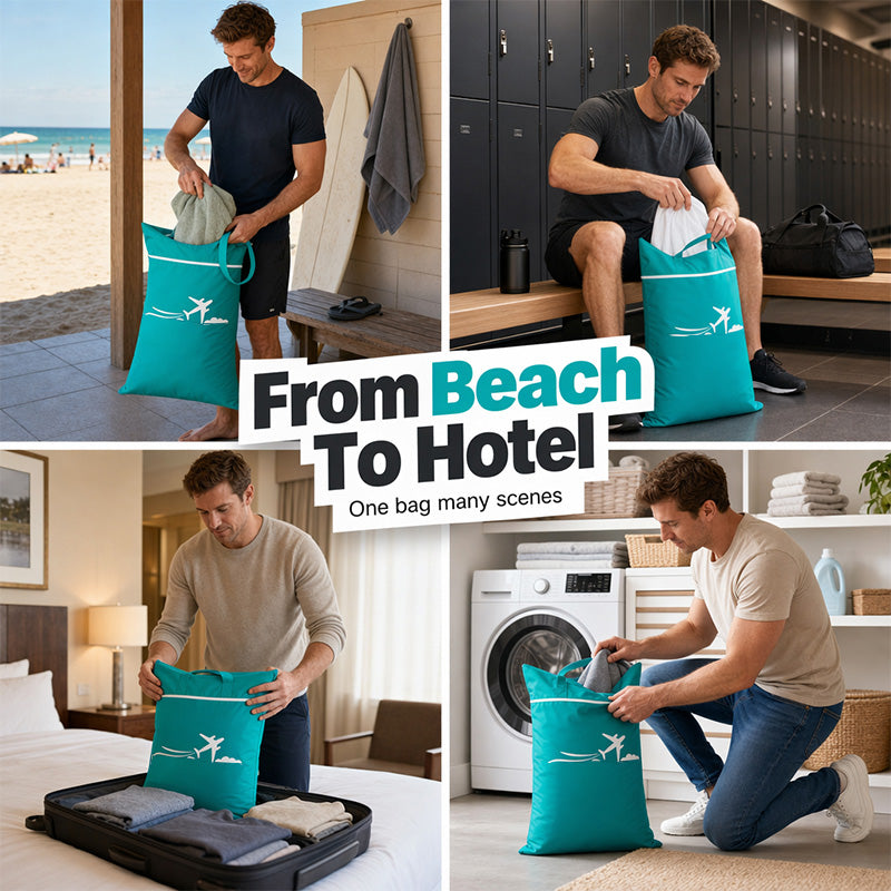 ⏰Begrenztes Angebot Kauf 1 Bekomme 1 Gratis 🧳 Große Wasserdichte Reise‑Wäschebeutel 💧 Reisetasche für Kleidung & Wäsche Aufbewahrung