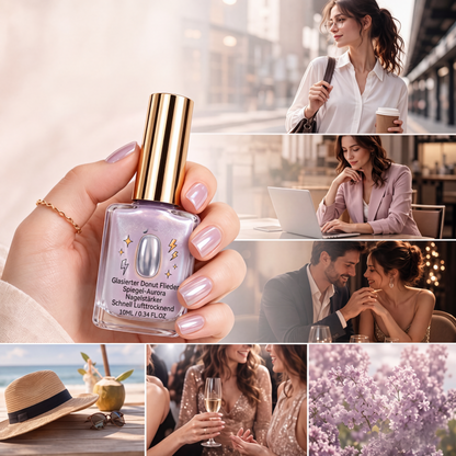 💅 KAUFE 2, ERHALTE 1 GRATIS! ✨ Fliederfarbener glänzender Nagelhärter – Spiegelglanz-Effekt, schnell trocknend & stärkend – Für gesunde, strahlende Nägel zu Hause 🌸