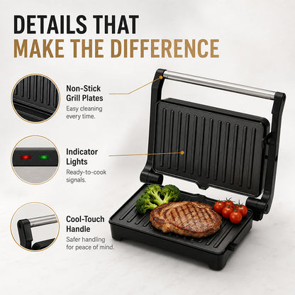 🥪✨ Elektrischer Panini-Grill & Sandwichpresse! 180° flach aufklappbar, multifunktionaler Grill