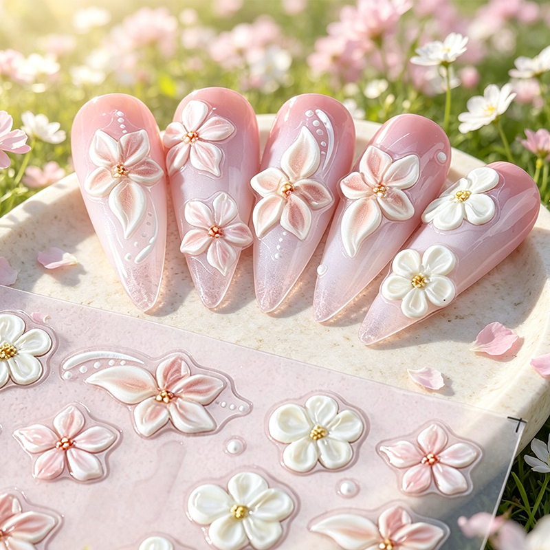 🔥Kauf 1 Erhalte 1 Gratis💅5D Blumen-Nagelsticker