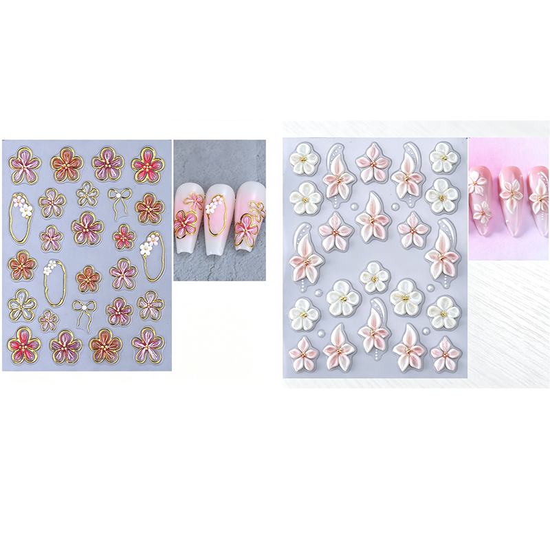 🔥Kauf 1 Erhalte 1 Gratis💅5D Blumen-Nagelsticker