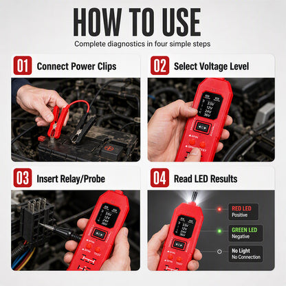 🔧 50% RABATT! 💡 Kfz-Schaltkreistester mit Digitalanzeige – Präzise, sofort ablesbar & mit Überlastschutz – Ideal für Werkstatt, Hobby & unterwegs ✨