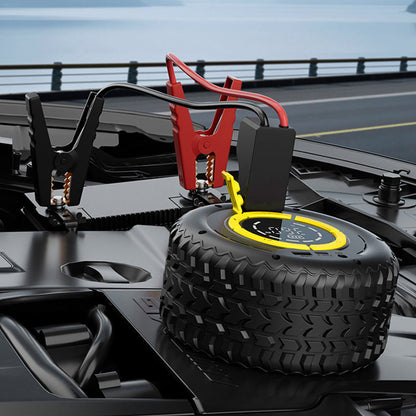 🔥2‑in‑1 Auto‑Starthilfe & Reifenfüller⚡｜Starthilfegerät + Reifenkompressor für Notfälle im Auto