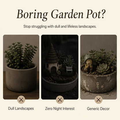 🌙 50% RABATT!✨ Leuchtende Retro-Laterne Pflanzenstecker, warmes Licht für Garten und Blumenbeete🌿