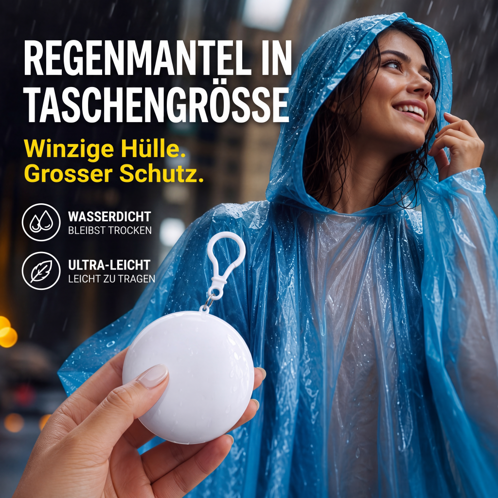 🔥Zeitlich begrenzte Aktion: 50% Rabatt🔥Einweg-Regenmantel in Mini-Kugelform (Kaufe 1, erhalte 1 gratis)