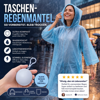 🔥Zeitlich begrenzte Aktion: 50% Rabatt🔥Einweg-Regenmantel in Mini-Kugelform (Kaufe 1, erhalte 1 gratis)