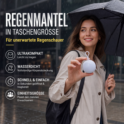 🔥Zeitlich begrenzte Aktion: 50% Rabatt🔥Einweg-Regenmantel in Mini-Kugelform (Kaufe 1, erhalte 1 gratis)