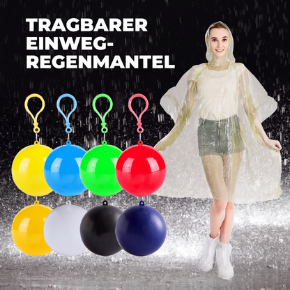 🔥Zeitlich begrenzte Aktion: 50% Rabatt🔥Einweg-Regenmantel in Mini-Kugelform (Kaufe 1, erhalte 1 gratis)