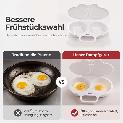 🥳2026 HEISSER VERKAUF🥳💞ÜBER 50.000 MAL VERKAUFT! 🥗🎁 50 % RABATT! Mikrowellen-Eierpochierer – mit zwei Kammern, antihaftbeschichtet und leicht zu reinigen. Gesünder als Braten – jetzt auf Vorrat kaufen und sparen! 🏠✅