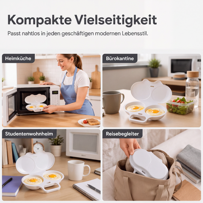 🥳2026 HEISSER VERKAUF🥳💞ÜBER 50.000 MAL VERKAUFT! 🥗🎁 50 % RABATT! Mikrowellen-Eierpochierer – mit zwei Kammern, antihaftbeschichtet und leicht zu reinigen. Gesünder als Braten – jetzt auf Vorrat kaufen und sparen! 🏠✅