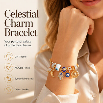 🌙☀️ Celestiales Sonne‑Mond‑Charm‑Armband｜Elegantes Mond‑Sonne Charm Armband für Damen