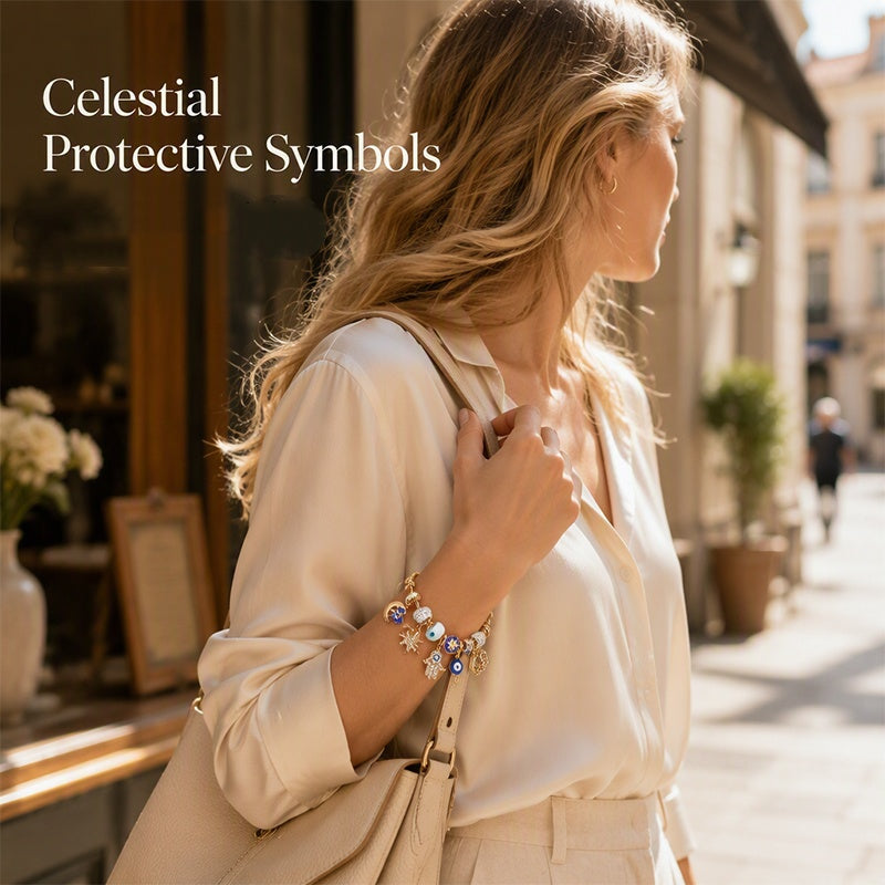 🌙☀️ Celestiales Sonne‑Mond‑Charm‑Armband｜Elegantes Mond‑Sonne Charm Armband für Damen