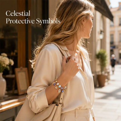 🌙☀️ Celestiales Sonne‑Mond‑Charm‑Armband｜Elegantes Mond‑Sonne Charm Armband für Damen