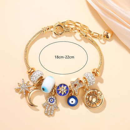 🌙☀️ Celestiales Sonne‑Mond‑Charm‑Armband｜Elegantes Mond‑Sonne Charm Armband für Damen