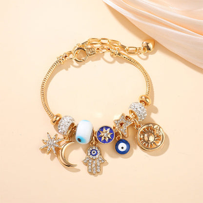 🌙☀️ Celestiales Sonne‑Mond‑Charm‑Armband｜Elegantes Mond‑Sonne Charm Armband für Damen