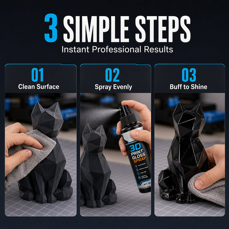 🖨️ ✨ 3D-Drucker Glanzspray – Schnelltrocknend, reduziert Schichtlinien & glänzend – Ideal für PLA, PETG & ABS – Perfekte Oberflächenveredelung 🎨