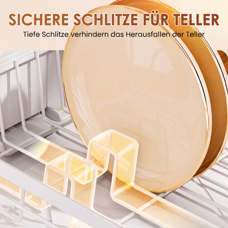 🔥Solange der Vorrat reicht 50 % Rabatt!🎉Küchengeschirr-Abtropfgestell mit 360° drehbarem Ausguss