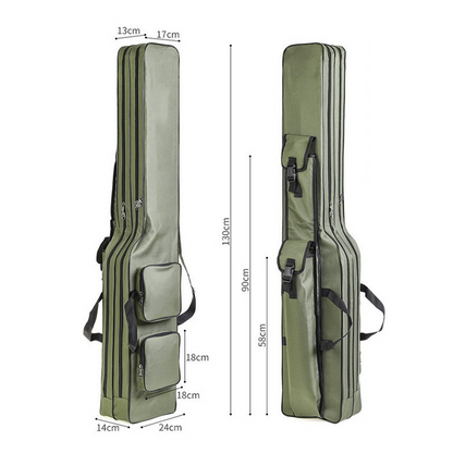 🎣 JETZT 50% RABATT! 🧳 Angelruten- & Ausrüstungstasche – 3-lagige Kapazität, 420D Oxford-Stoff & verstellbare Rucksackträger – Für Ruten, Rollen & Zubehör 🎒