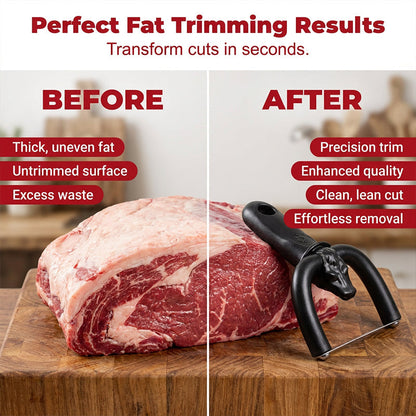 🍖 Perfekt für den Grillabend: Handlicher Fetttrimmer – magere Steaks im Handumdrehen