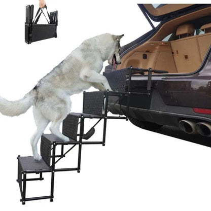 🎉 ZEITLICH BEGRENZT 50% RABATT! 🐕 Tragbare, faltbare, rutschfeste Hunde-Autotreppe – Robuste Unterstützung, verstärkte Griffe & kompaktes Design ✨