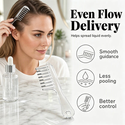 💆 50 % RABATT! 💖 Kopfhaut-Applikator Kamm – Präzisionskamm für gleichmäßige Verteilung & sanften Rollkontakt – perfekt für die tägliche Kopfhautpflege ✨