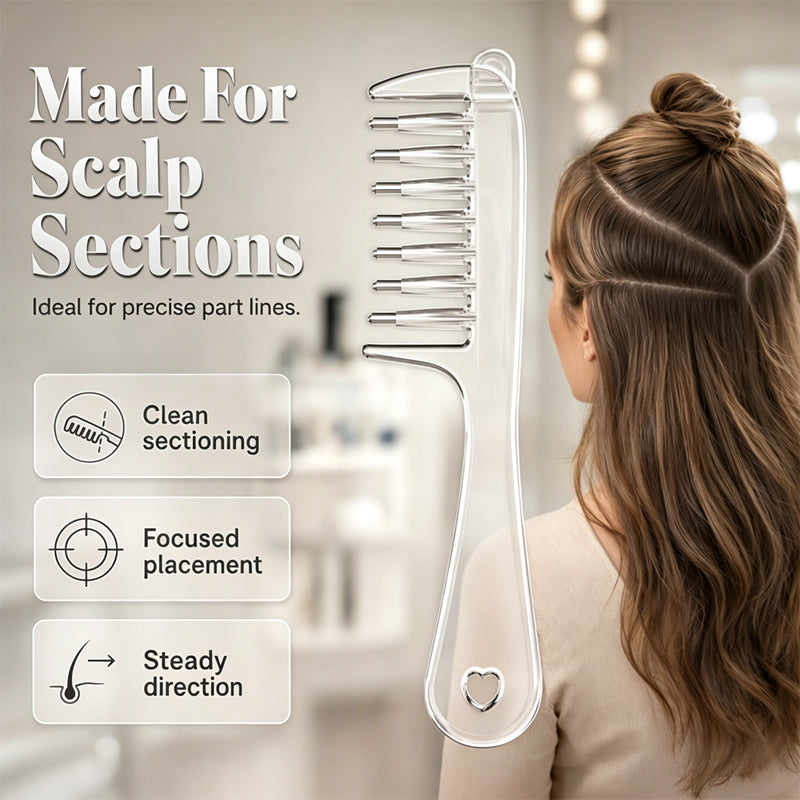 💆 50 % RABATT! 💖 Kopfhaut-Applikator Kamm – Präzisionskamm für gleichmäßige Verteilung & sanften Rollkontakt – perfekt für die tägliche Kopfhautpflege ✨