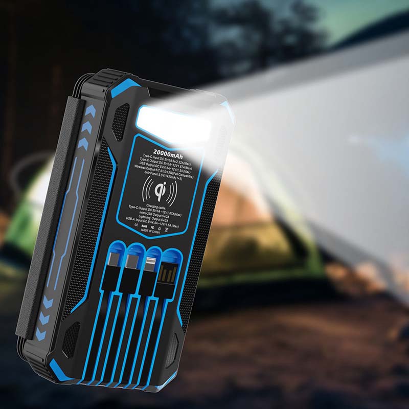 📢📢40% RABATT !!⏰Solar-Powerbank 20000mAh mit LED-Taschenlampe – Solarladefunktion, hohe Kapazität & helles Licht – Ideal für Outdoor, Camping & Notfälle 🔦