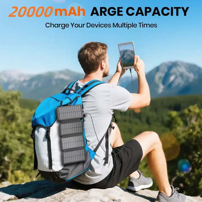 📢📢40% RABATT !!⏰Solar-Powerbank 20000mAh mit LED-Taschenlampe – Solarladefunktion, hohe Kapazität & helles Licht – Ideal für Outdoor, Camping & Notfälle 🔦