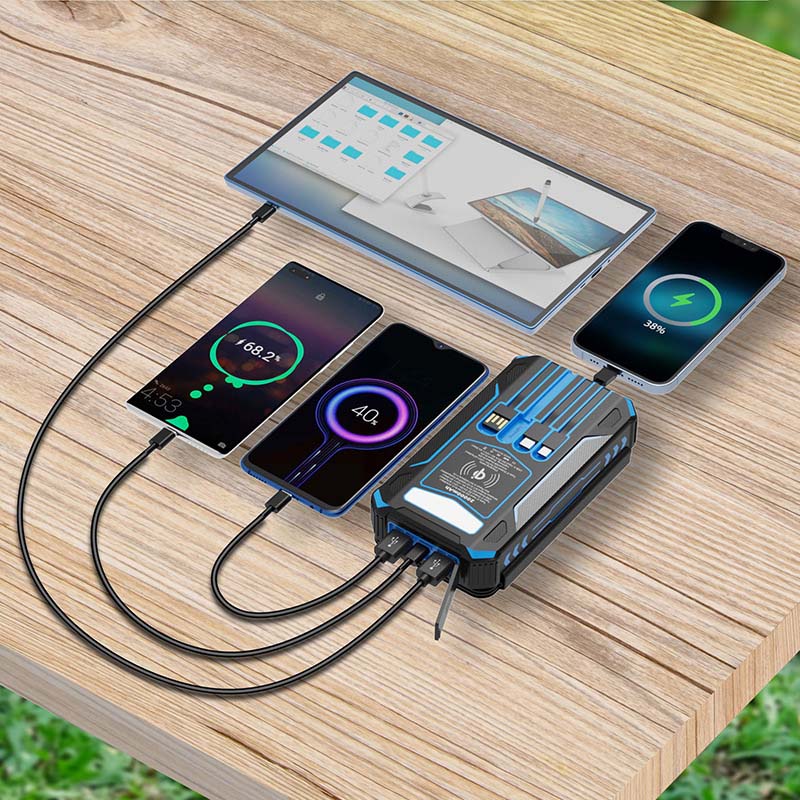 📢📢40% RABATT !!⏰Solar-Powerbank 20000mAh mit LED-Taschenlampe – Solarladefunktion, hohe Kapazität & helles Licht – Ideal für Outdoor, Camping & Notfälle 🔦