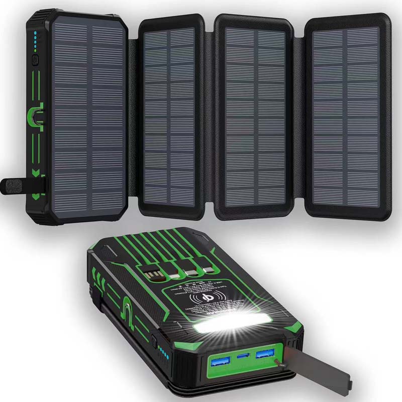 📢📢40% RABATT !!⏰Solar-Powerbank 20000mAh mit LED-Taschenlampe – Solarladefunktion, hohe Kapazität & helles Licht – Ideal für Outdoor, Camping & Notfälle 🔦