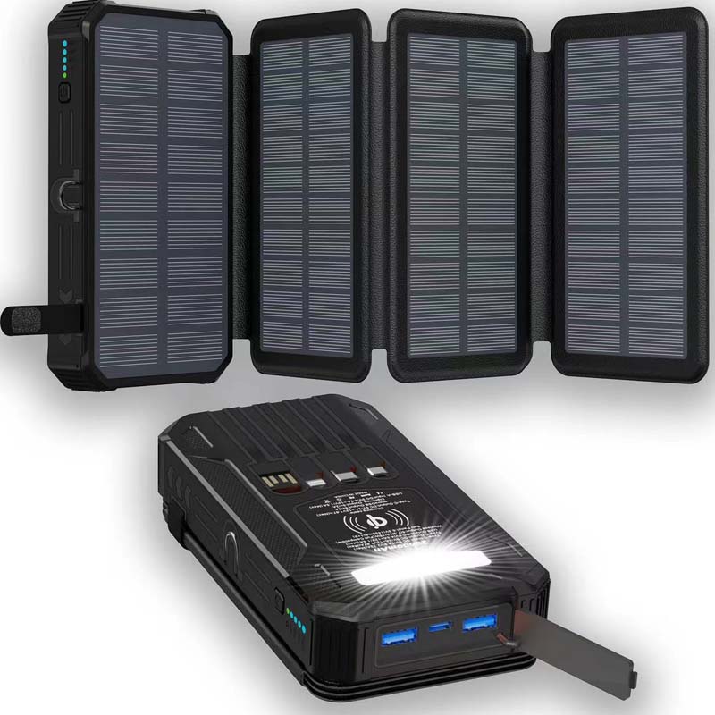 📢📢40% RABATT !!⏰Solar-Powerbank 20000mAh mit LED-Taschenlampe – Solarladefunktion, hohe Kapazität & helles Licht – Ideal für Outdoor, Camping & Notfälle 🔦