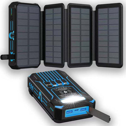 📢📢40% RABATT !!⏰Solar-Powerbank 20000mAh mit LED-Taschenlampe – Solarladefunktion, hohe Kapazität & helles Licht – Ideal für Outdoor, Camping & Notfälle 🔦