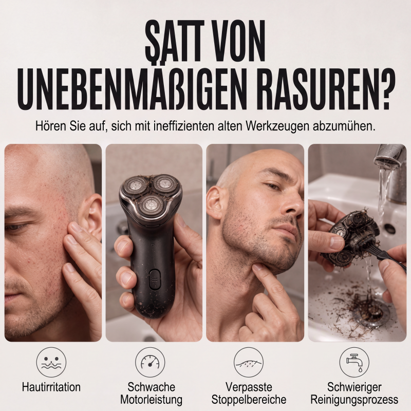 ⏳Zeitlich begrenztes Sonderangebot⏰2-in-1 intelligenter Elektrorasierer für Glatzen und Bartschneider mit Digitalanzeige