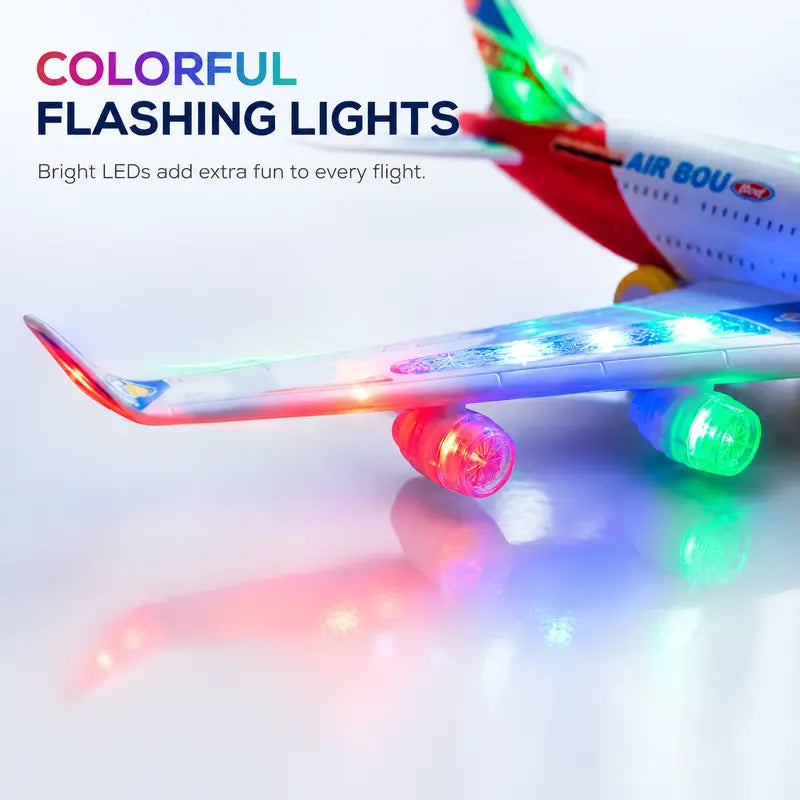 ✈️ JETZT 50 % RABATT! 💡 Elektrisches Modellflugzeug mit Sound und LED-Beleuchtung – Realistische Geräusche, leuchtende Lichter und einfache Steuerung – Perfekt für Spielspaß drinnen und draußen ✨
