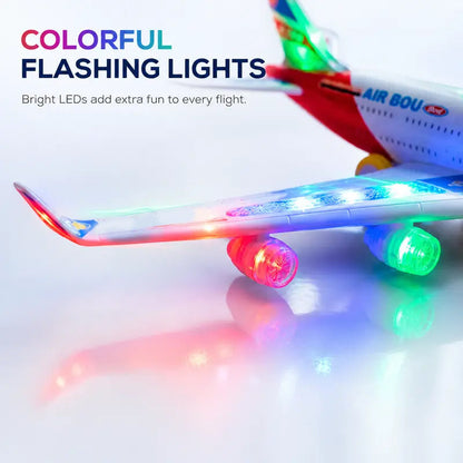 ✈️ JETZT 50 % RABATT! 💡 Elektrisches Modellflugzeug mit Sound und LED-Beleuchtung – Realistische Geräusche, leuchtende Lichter und einfache Steuerung – Perfekt für Spielspaß drinnen und draußen ✨
