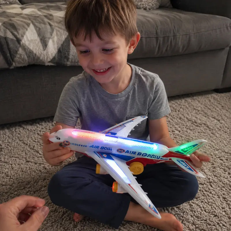✈️ JETZT 50 % RABATT! 💡 Elektrisches Modellflugzeug mit Sound und LED-Beleuchtung – Realistische Geräusche, leuchtende Lichter und einfache Steuerung – Perfekt für Spielspaß drinnen und draußen ✨