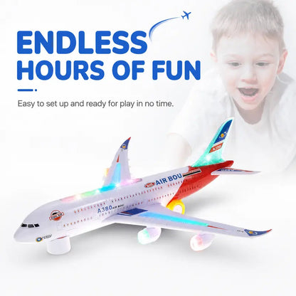 ✈️ JETZT 50 % RABATT! 💡 Elektrisches Modellflugzeug mit Sound und LED-Beleuchtung – Realistische Geräusche, leuchtende Lichter und einfache Steuerung – Perfekt für Spielspaß drinnen und draußen ✨