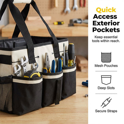 Multifunctional Utility Tote with Pockets 