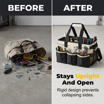 Multifunctional Utility Tote with Pockets 